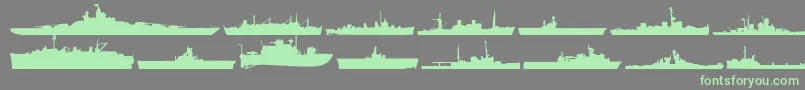 Fonte Usnavy – fontes verdes em um fundo cinza