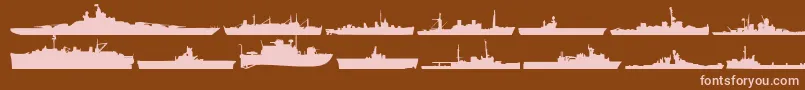 Usnavy Font – Pink Fonts on Brown Background