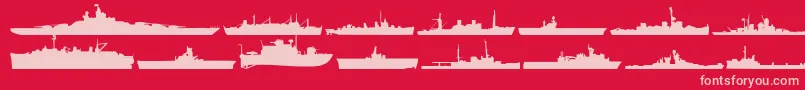 Usnavy Font – Pink Fonts on Red Background