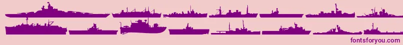 Usnavy Font – Purple Fonts on Pink Background