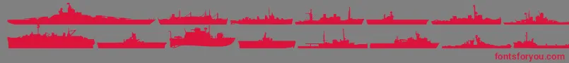 Usnavy Font – Red Fonts on Gray Background