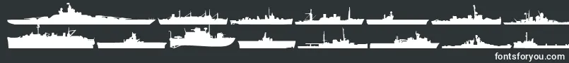 fuente Usnavy – Fuentes Blancas Sobre Fondo Negro