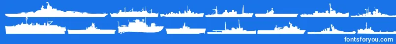 Usnavy Font – White Fonts on Blue Background