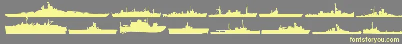 Fonte Usnavy – fontes amarelas em um fundo cinza