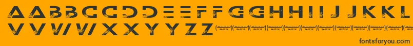 Outerspacemilitia Font – Black Fonts on Orange Background