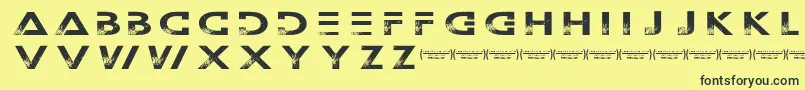 Outerspacemilitia Font – Black Fonts on Yellow Background