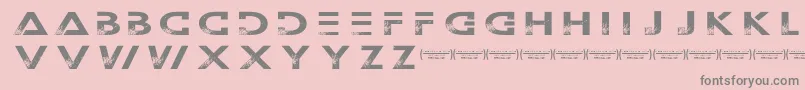 Outerspacemilitia Font – Gray Fonts on Pink Background