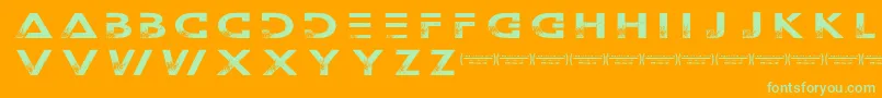 Outerspacemilitia Font – Green Fonts on Orange Background