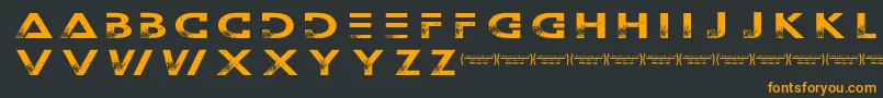 Outerspacemilitia Font – Orange Fonts on Black Background