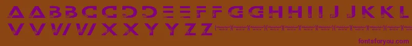 Outerspacemilitia-fontti – violetit fontit ruskealla taustalla