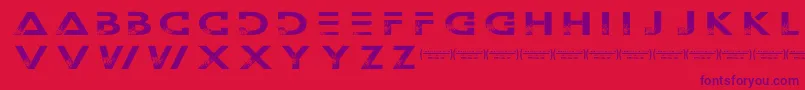 Outerspacemilitia Font – Purple Fonts on Red Background
