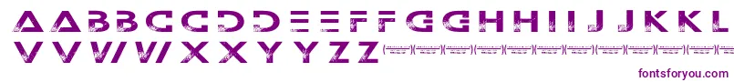 Outerspacemilitia Font – Purple Fonts on White Background