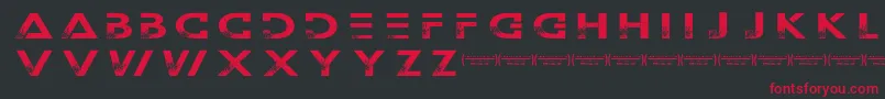 fuente Outerspacemilitia – Fuentes Rojas Sobre Fondo Negro