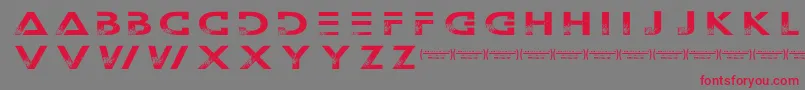 Outerspacemilitia Font – Red Fonts on Gray Background