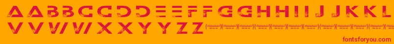 Outerspacemilitia Font – Red Fonts on Orange Background