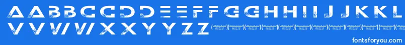 Outerspacemilitia Font – White Fonts on Blue Background