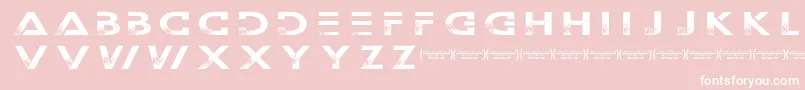 フォントOuterspacemilitia – ピンクの背景に白い文字