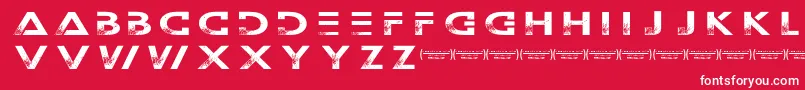 Outerspacemilitia Font – White Fonts on Red Background