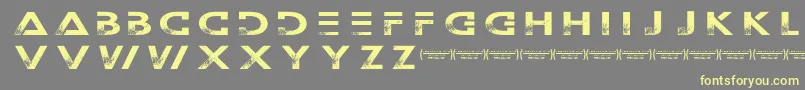 Outerspacemilitia Font – Yellow Fonts on Gray Background