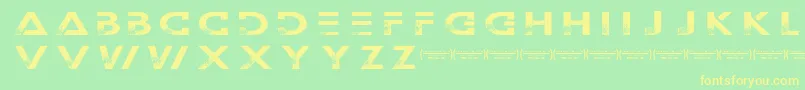 Outerspacemilitia Font – Yellow Fonts on Green Background