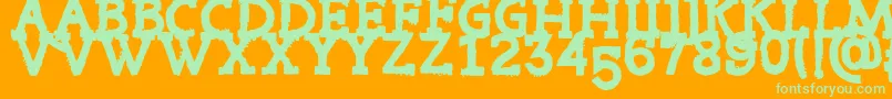 RiotTon Font – Green Fonts on Orange Background