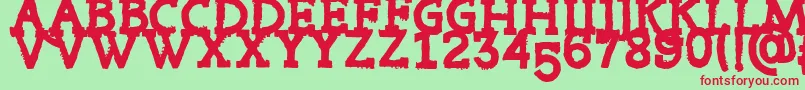 RiotTon Font – Red Fonts on Green Background