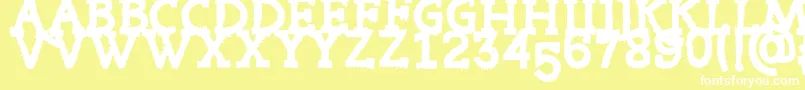 RiotTon Font – White Fonts on Yellow Background