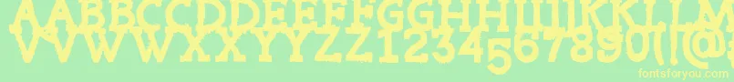 RiotTon Font – Yellow Fonts on Green Background