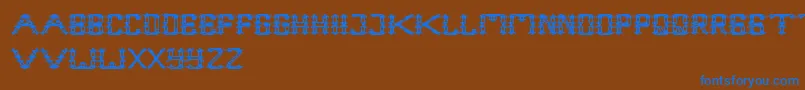 FrameWork Font – Blue Fonts on Brown Background