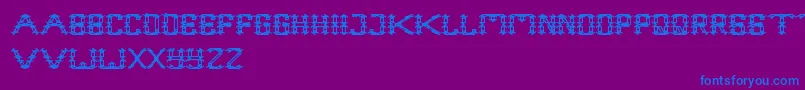 FrameWork Font – Blue Fonts on Purple Background