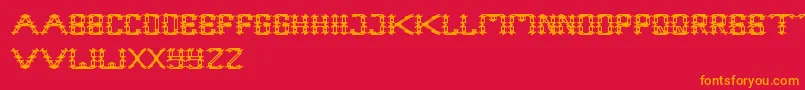 FrameWork Font – Orange Fonts on Red Background
