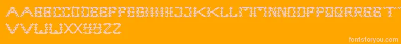 FrameWork Font – Pink Fonts on Orange Background