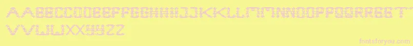 FrameWork Font – Pink Fonts on Yellow Background