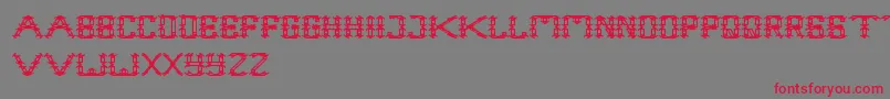 FrameWork Font – Red Fonts on Gray Background