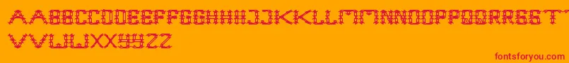 FrameWork Font – Red Fonts on Orange Background
