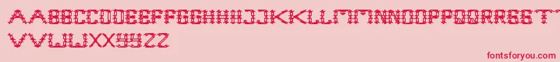 FrameWork Font – Red Fonts on Pink Background