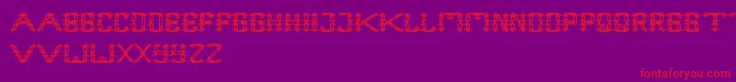 FrameWork Font – Red Fonts on Purple Background