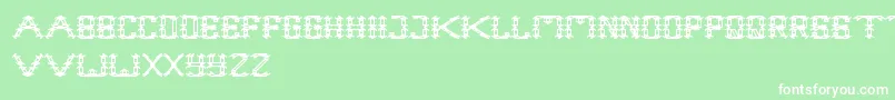 FrameWork Font – White Fonts on Green Background