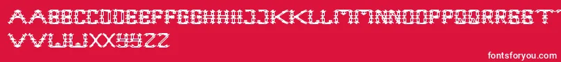 FrameWork Font – White Fonts on Red Background