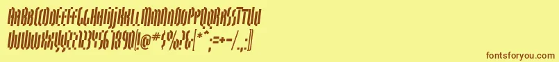 More about QuasariallBoldoblique Font QuasariallBoldoblique Font – Brown Fonts on Yellow Background