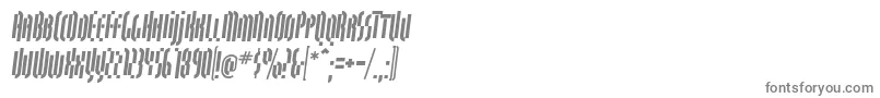 フォントQuasariallBoldoblique – 白い背景に灰色の文字