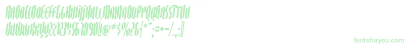 QuasariallBoldoblique-Schriftart – Grüne Schriften