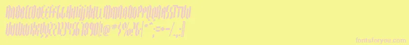 QuasariallBoldoblique Font – Pink Fonts on Yellow Background