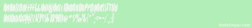 QuasariallBoldoblique Font – White Fonts on Green Background