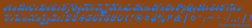 Astra Font – Blue Fonts on Brown Background