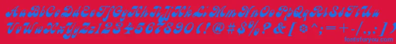 Astra Font – Blue Fonts on Red Background