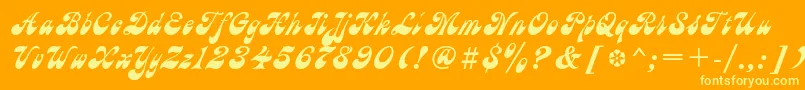 Astra Font – Yellow Fonts on Orange Background