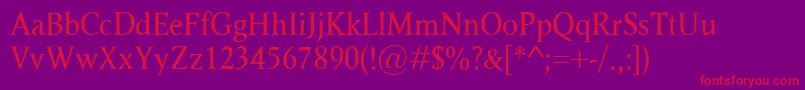 Ragnar Font – Red Fonts on Purple Background