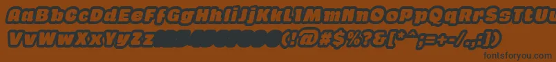 Шрифт GabanOutlineItalicFfp – чёрные шрифты на коричневом фоне