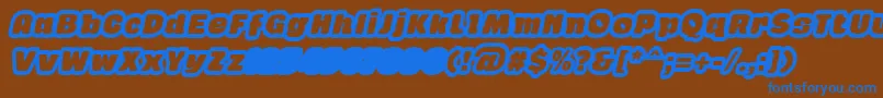 Шрифт GabanOutlineItalicFfp – синие шрифты на коричневом фоне